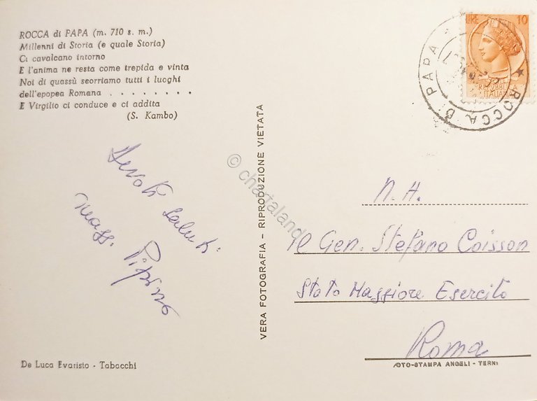 Cartolina - Rocca di Papa vista da Monte Cavo - …