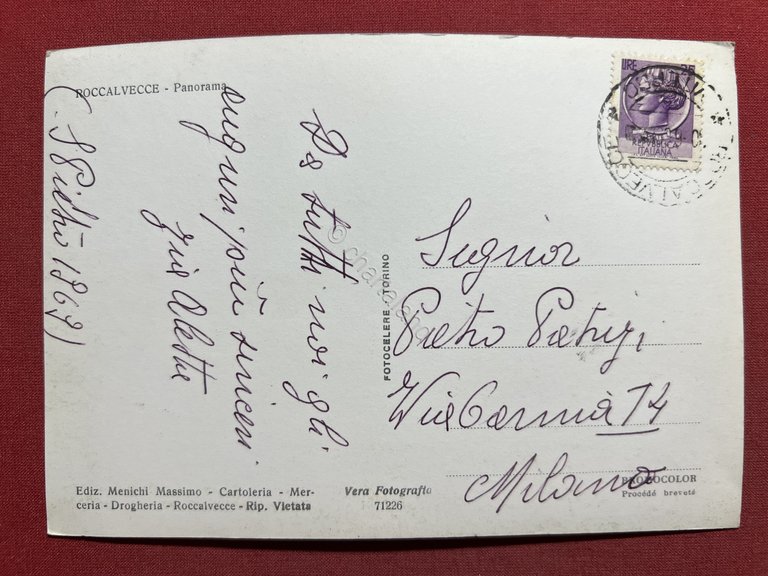 Cartolina - Roccalvecce ( Viterbo ) - Panorama - 1969 | Immagine Gallery 4