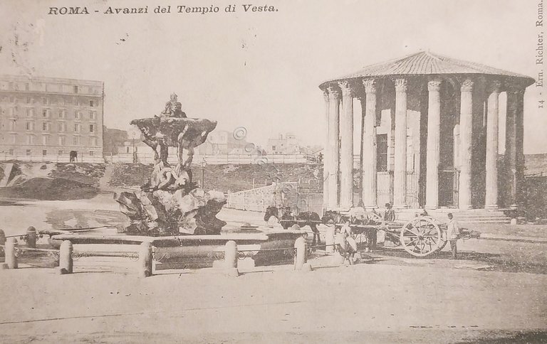 Cartolina - Roma - Avanzi del Tempio di Vesta - …