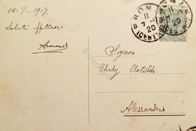 Cartolina - Roma - Carro di Vino - Costume Romano …