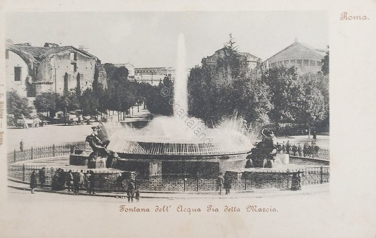 Cartolina - Roma - Fontana dell'Acqua detta Marcio - 1900 …