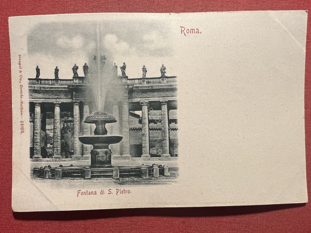 Cartolina - Roma - Fontana di S. Pietro - 1900 …