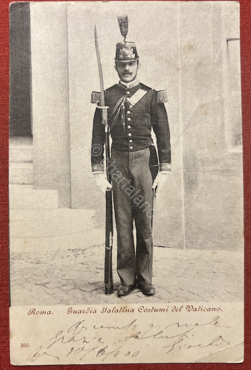 Cartolina - Roma - Guardia Palatina - Costumi del Vaticano …