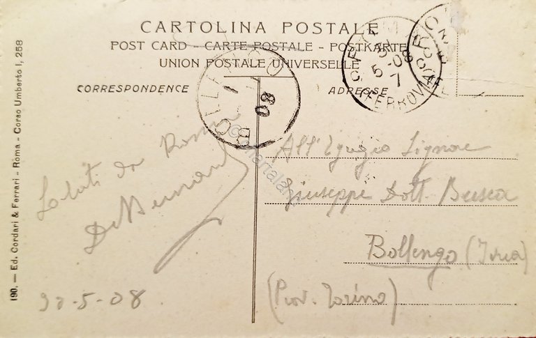 Cartolina - Roma - Il Tevere veduto dal Luogo detto …