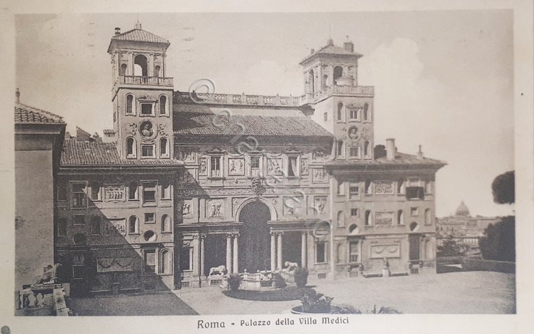 Cartolina - Roma - Palazzo della Villa Medici - 1924