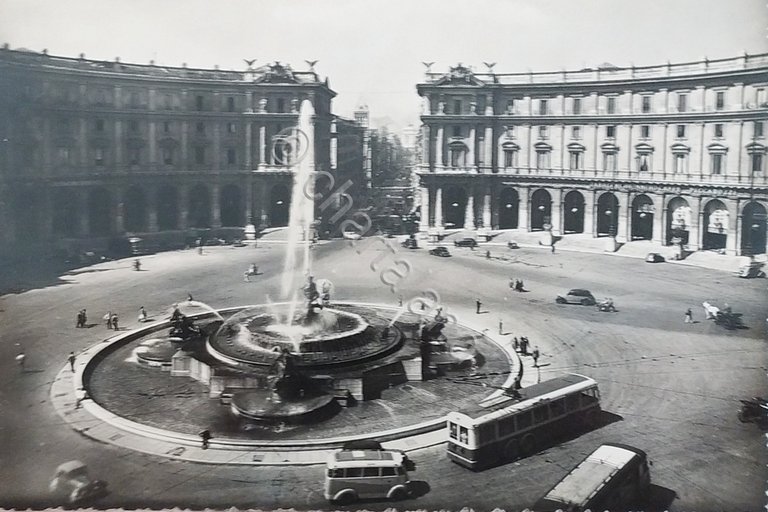 Cartolina - Roma - Piazza Esedra - Fontana delle Naiadi …