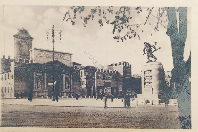 Cartolina - Roma - Porta Pia ed il Monumento al …