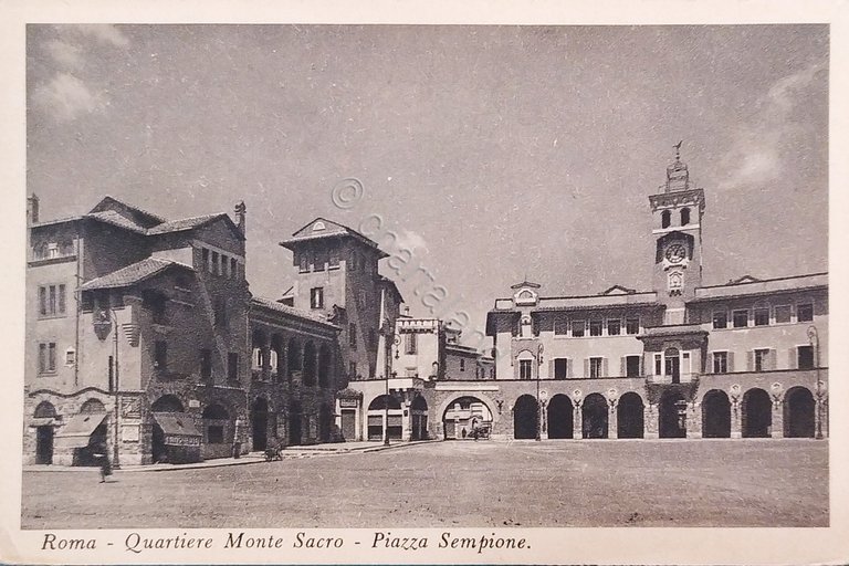 Cartolina - Roma - Quartiere Monte Sacro - Piazza Sempione …