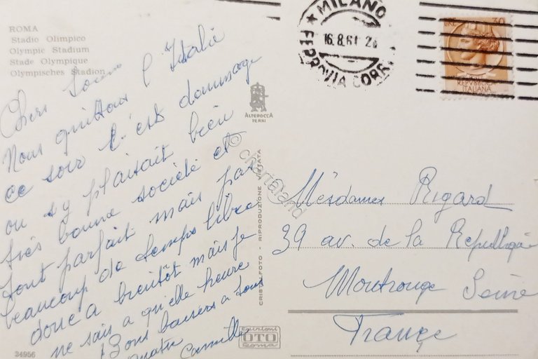 Cartolina - Roma - Stadio Olimpico - 1961