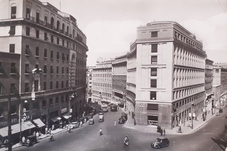 Cartolina - Roma - Via Barberini - 1954
