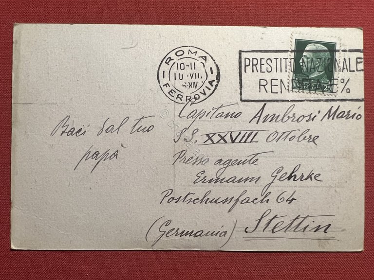 Cartolina - Roma - Via Circo Massimo - 1936