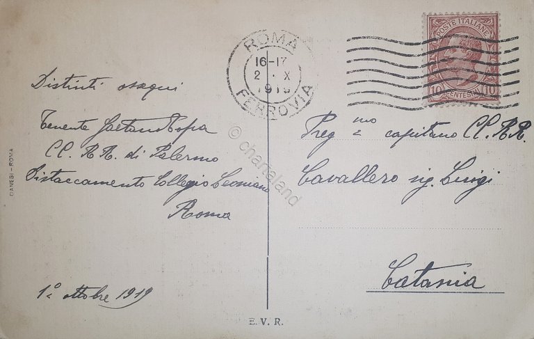 Cartolina - Roma - Via Veneto - 1919