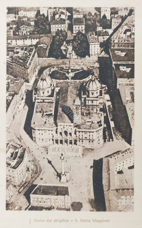Cartolina - Roma dal dirigibile - S. Maria Maggiore - …