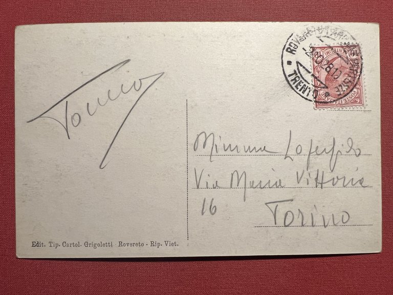 Cartolina - Rovereto - Il Castello con la Campana dei …