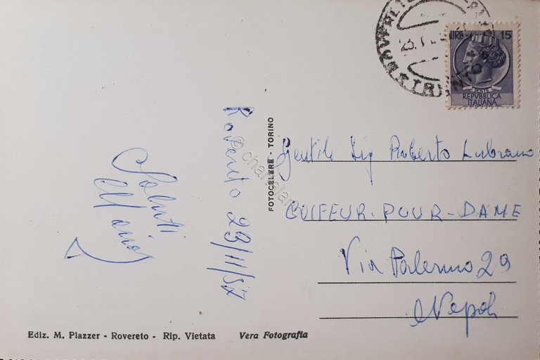 Cartolina - Rovereto - Panorama - 1957