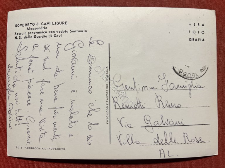 Cartolina - Rovereto di Gavi Ligure ( Alessandria ) - …