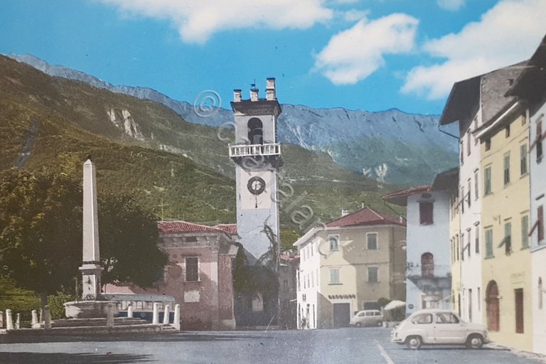 Cartolina - Rovereto Sacco - Piazza Fabio Filzi - 1975