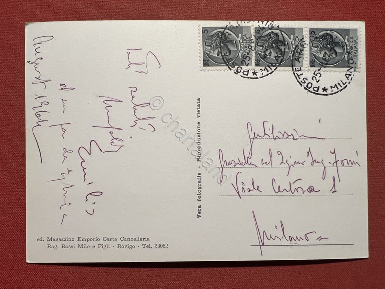 Cartolina - Rovigo - Corso del Popolo - Notturno - …