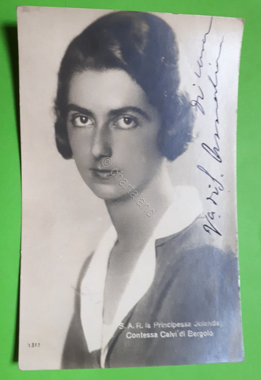 Cartolina - S.A.R. La Principessa Jolanda - Contessa Calvi di …