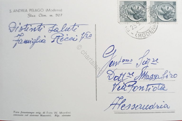 Cartolina - S. Andrea Pelago ( Modena ) - Stazione …
