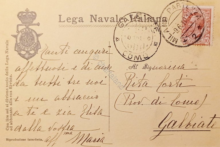Cartolina - S. M. a bordo della R. Nave Vittorio … | Immagine Gallery 4
