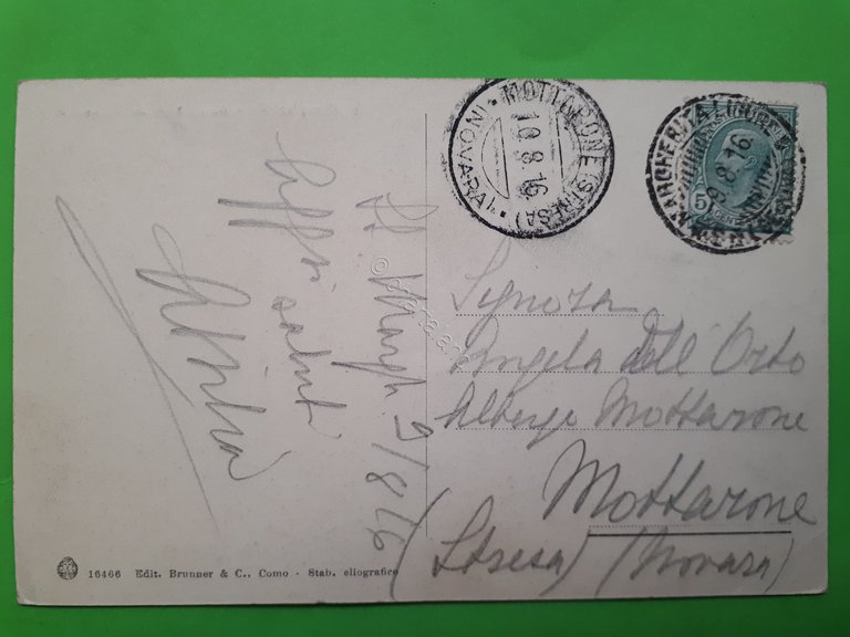 Cartolina - S.Margherita - Antico forte del Cappuccini - 1916