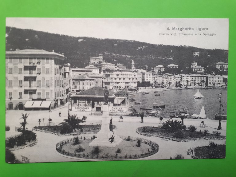Cartolina - S.Margherita Ligure - Piazza Vitt. Emanuele e la …