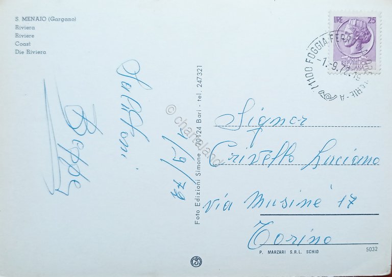 Cartolina - S. Menaio ( Gargano ) - Riviera - …