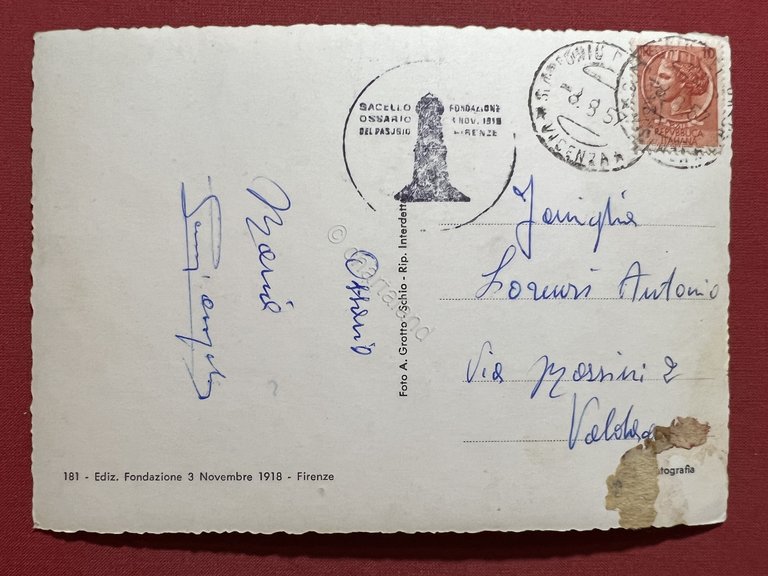 Cartolina - Sacello Ossario di Monte Pasubio - 1957 | Immagine Gallery 4