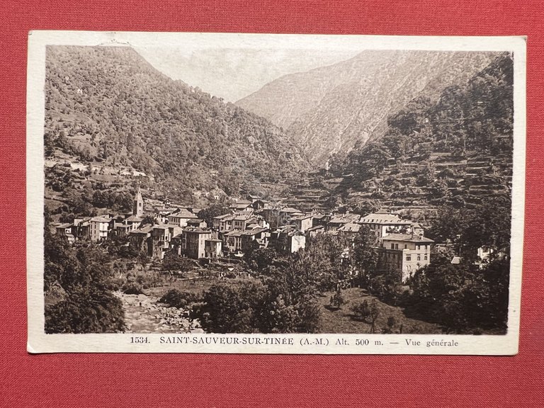 Cartolina - Saint Sauveur-Sur-Tinee - Vue Generale - 1943