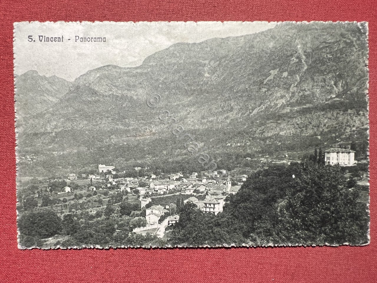Cartolina - Saint Vincent ( Val d'Aosta ) - Panorama …