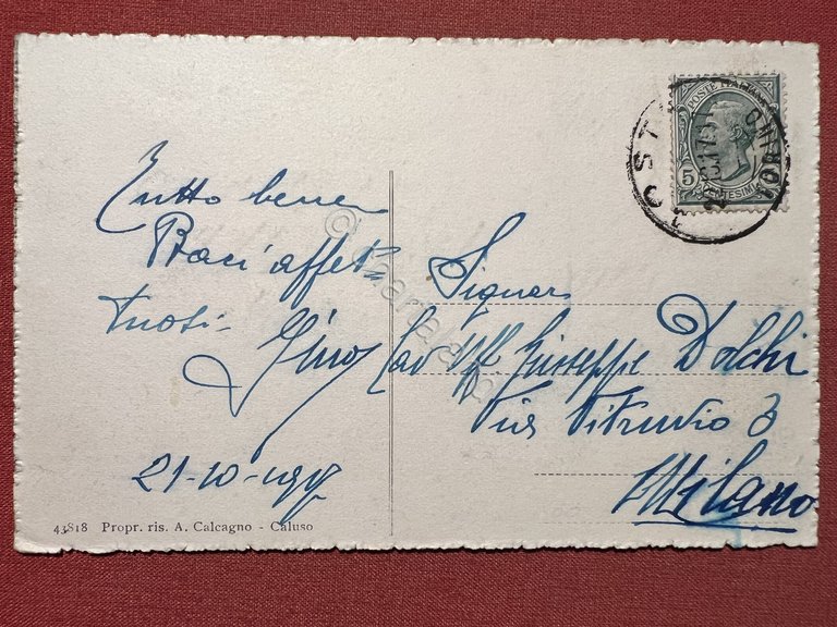 Cartolina - Saint Vincent ( Val d'Aosta ) - Panorama …