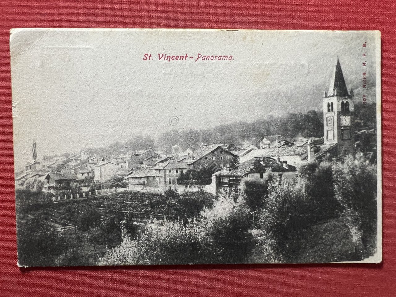 Cartolina - Saint Vincent ( Valle d'Aosta ) - Panorama …