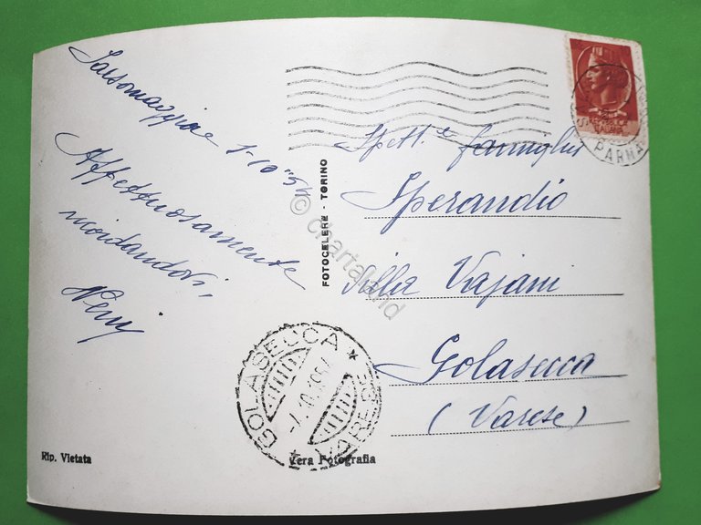 Cartolina - Salsomaggiore - Grande Albergo Detraz - 1954