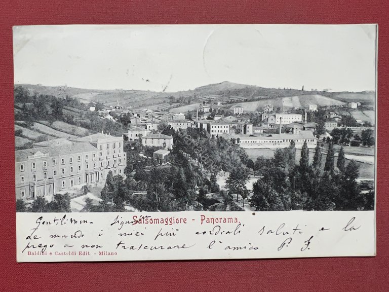 Cartolina - Salsomaggiore ( Parma ) - Panorama - 1902 | Immagine Gallery 3