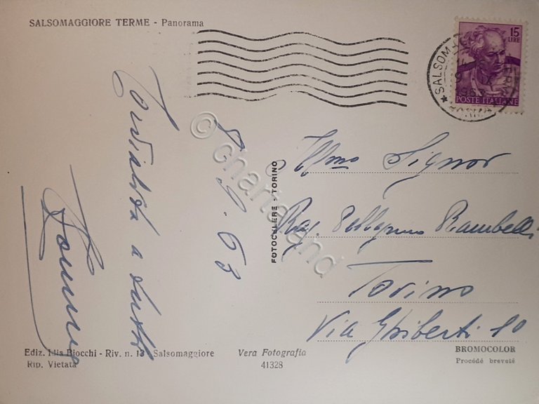 Cartolina - Salsomaggiore Terme - Panorama - 1963
