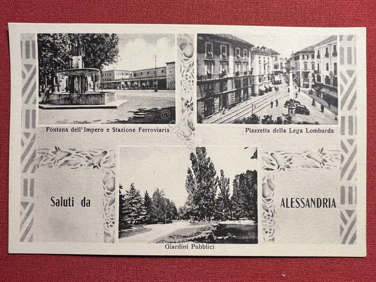 Cartolina - Saluti da Alessandria - Panorama - 1920 ca.