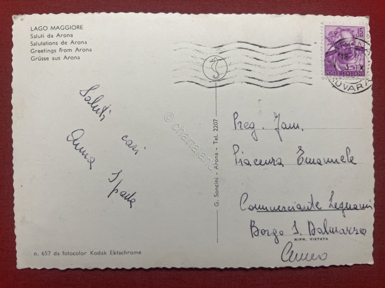 Cartolina - Saluti da Arona ( Novara ) - Vedute …
