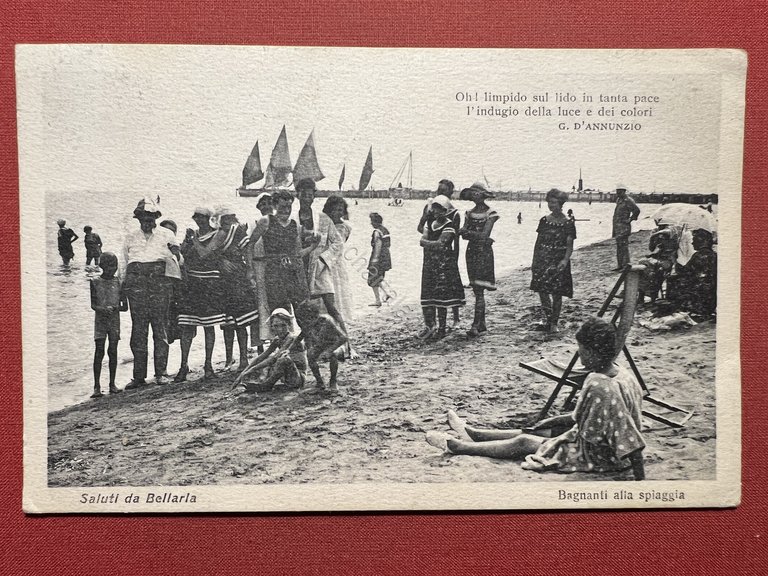 Cartolina - Saluti da Bellaria ( Rimini ) - Bagnanti …