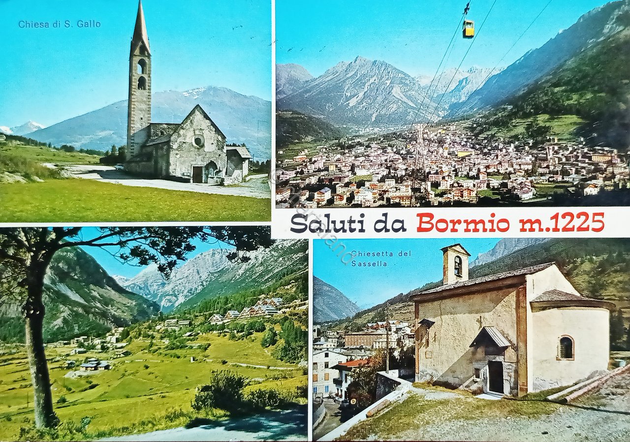 Cartolina - Saluti da Bormio - Vedute diverse - 1975
