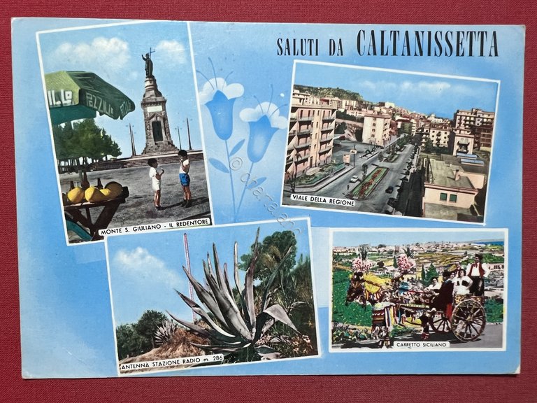 Cartolina - Saluti da Caltanissetta - Vedute diverse - 1970