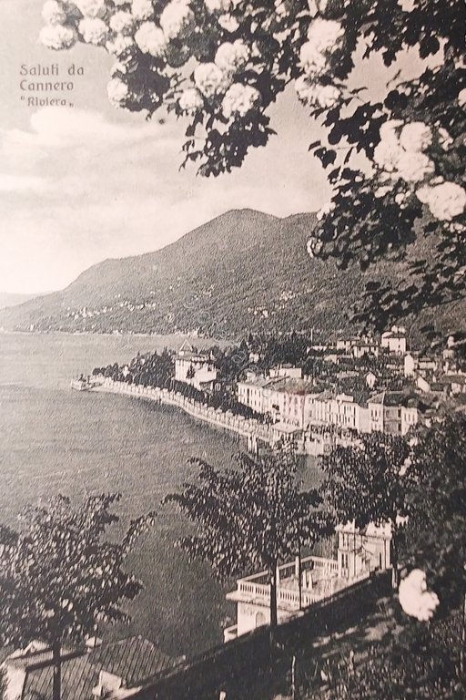 Cartolina - Saluti da Cannero - Riviera - 1930 ca.
