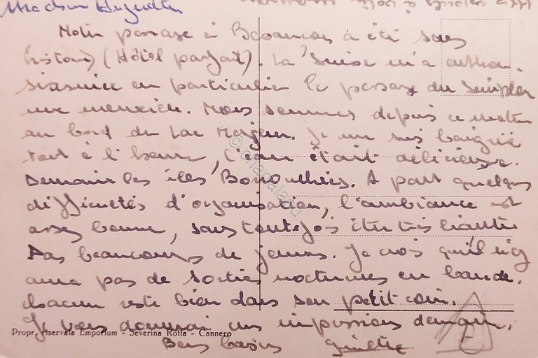 Cartolina - Saluti da Cannero - Riviera - 1930 ca.