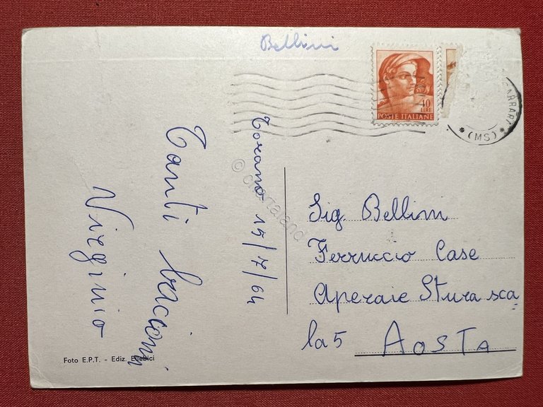 Cartolina - Saluti da Carrara - Vedute Diverse - 1964