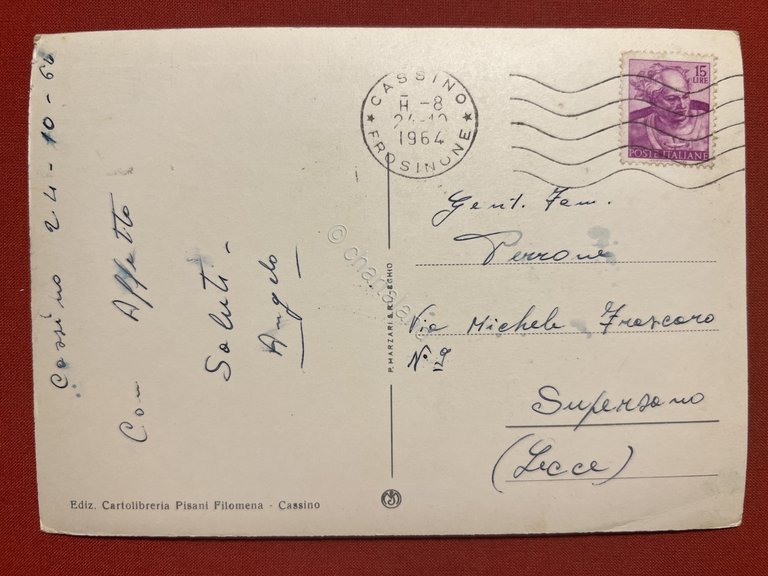 Cartolina - Saluti da Cassino ( Frosinone ) - Vedute …