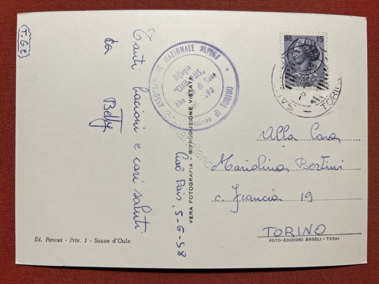 Cartolina - Saluti da Ciao Pais ( Sauze d'Oulx, TO …