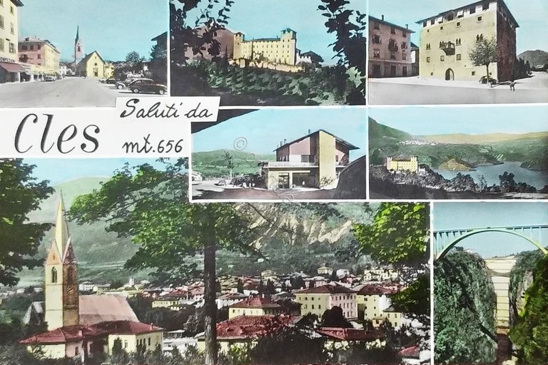 Cartolina - Saluti da Cles ( Trento ) - Vedute …