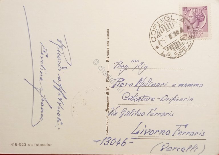 Cartolina - Saluti da Corniglia - Vedute diverse - 1975 …