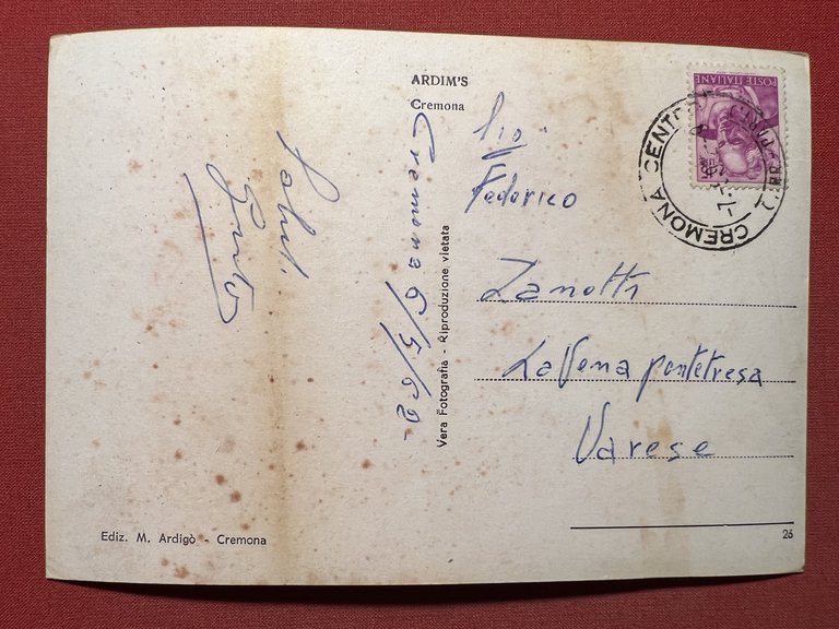 Cartolina - Saluti da Cremona - Le Tre Specialità T.T.T. …