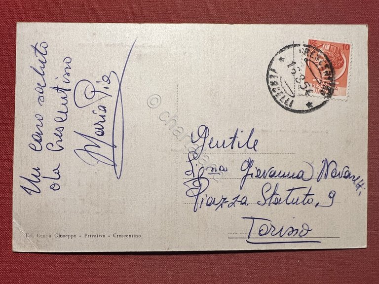 Cartolina - Saluti da Crescentino ( Vercelli ) - Vedute …